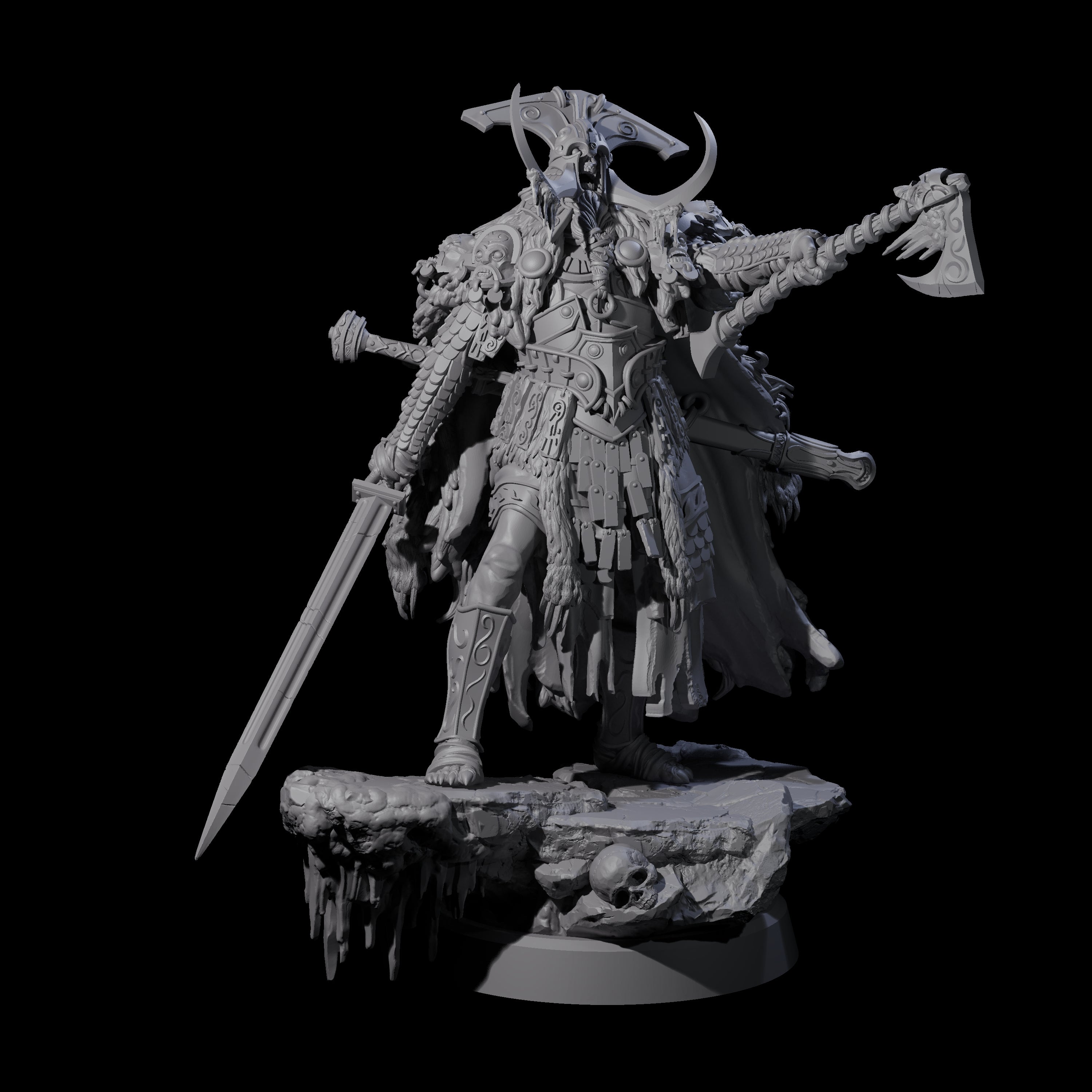 Four Frozen Expanse Draugrs Miniature for Dungeons and Dragons, Pathfinder or other TTRPGs