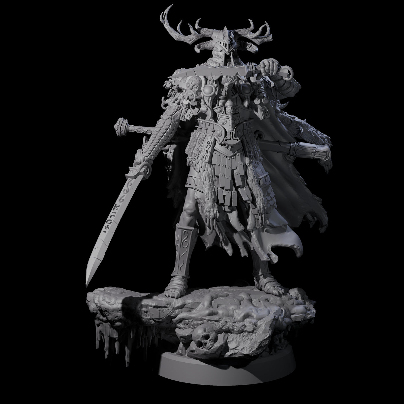 Four Frozen Expanse Draugrs Miniature for Dungeons and Dragons, Pathfinder or other TTRPGs