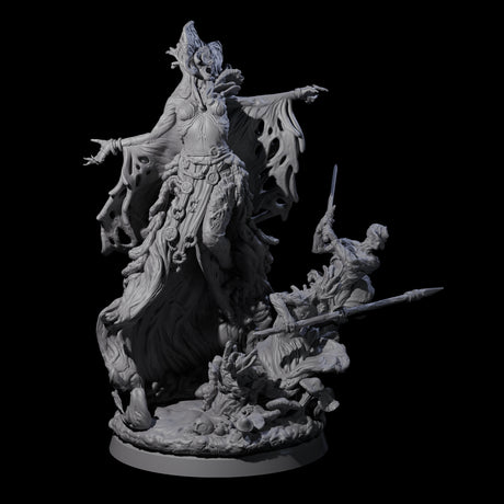 Four Fungal Night Hags Miniature for Dungeons and Dragons, Pathfinder or other TTRPGs