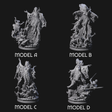 Four Fungal Night Hags Miniature for Dungeons and Dragons, Pathfinder or other TTRPGs