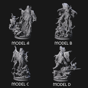 Four Fungal Night Hags Miniature for Dungeons and Dragons, Pathfinder or other TTRPGs