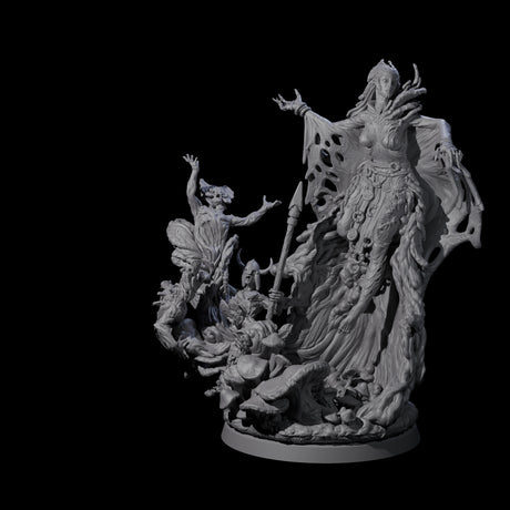 Four Fungal Night Hags Miniature for Dungeons and Dragons, Pathfinder or other TTRPGs