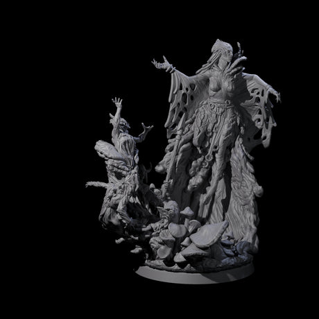 Four Fungal Night Hags Miniature for Dungeons and Dragons, Pathfinder or other TTRPGs