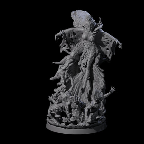 Four Fungal Night Hags Miniature for Dungeons and Dragons, Pathfinder or other TTRPGs