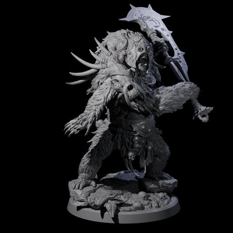 Four Furious Giant Apes Miniature for Dungeons and Dragons, Pathfinder or other TTRPGs