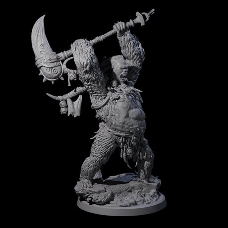 Four Furious Giant Apes Miniature for Dungeons and Dragons, Pathfinder or other TTRPGs