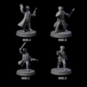 Four Galant Policemen Miniature for Dungeons and Dragons, Pathfinder or other TTRPGs