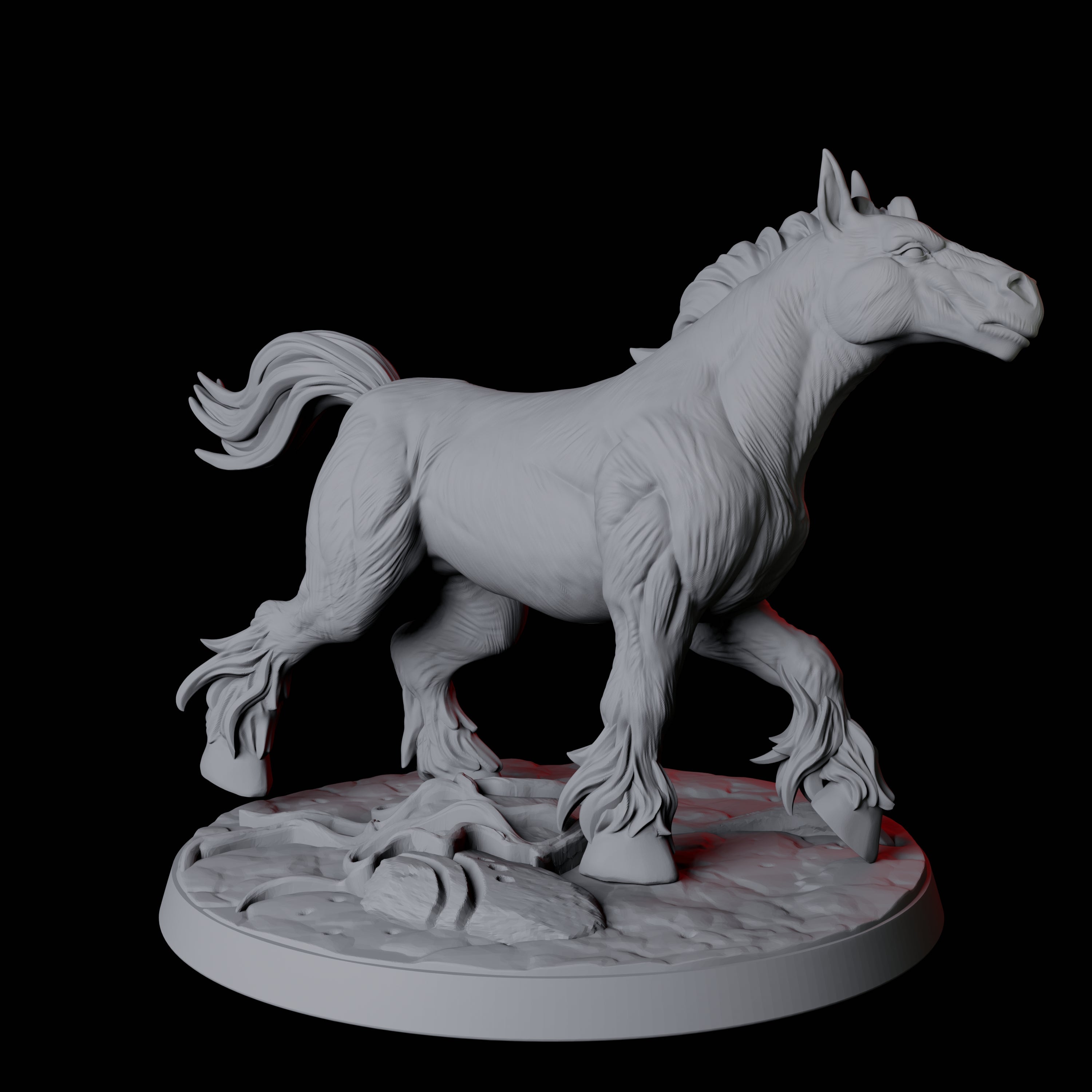 Four Galloping Wild Horses Miniature for Dungeons and Dragons, Pathfinder or other TTRPGs