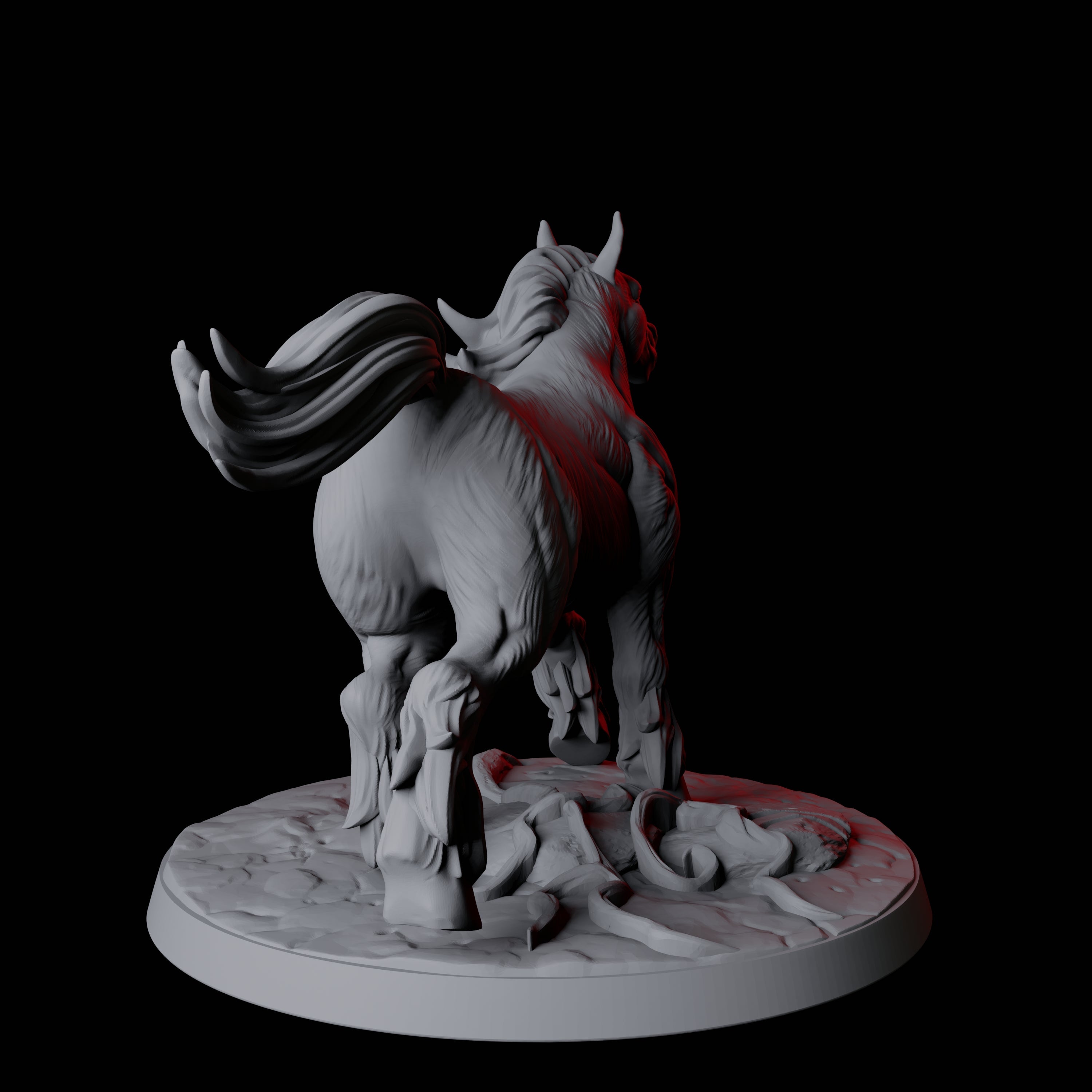 Four Galloping Wild Horses Miniature for Dungeons and Dragons, Pathfinder or other TTRPGs