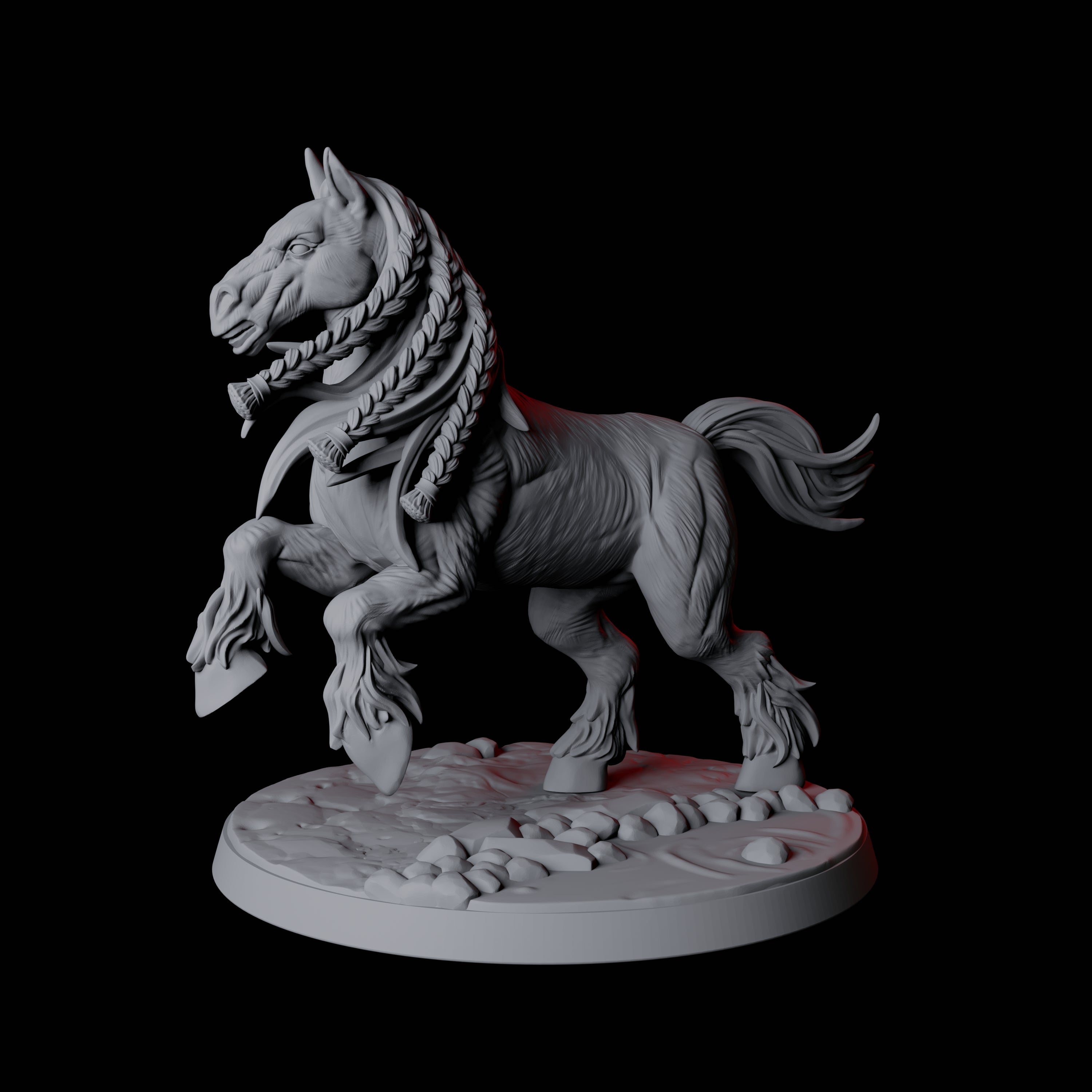 Four Galloping Wild Horses Miniature for Dungeons and Dragons, Pathfinder or other TTRPGs