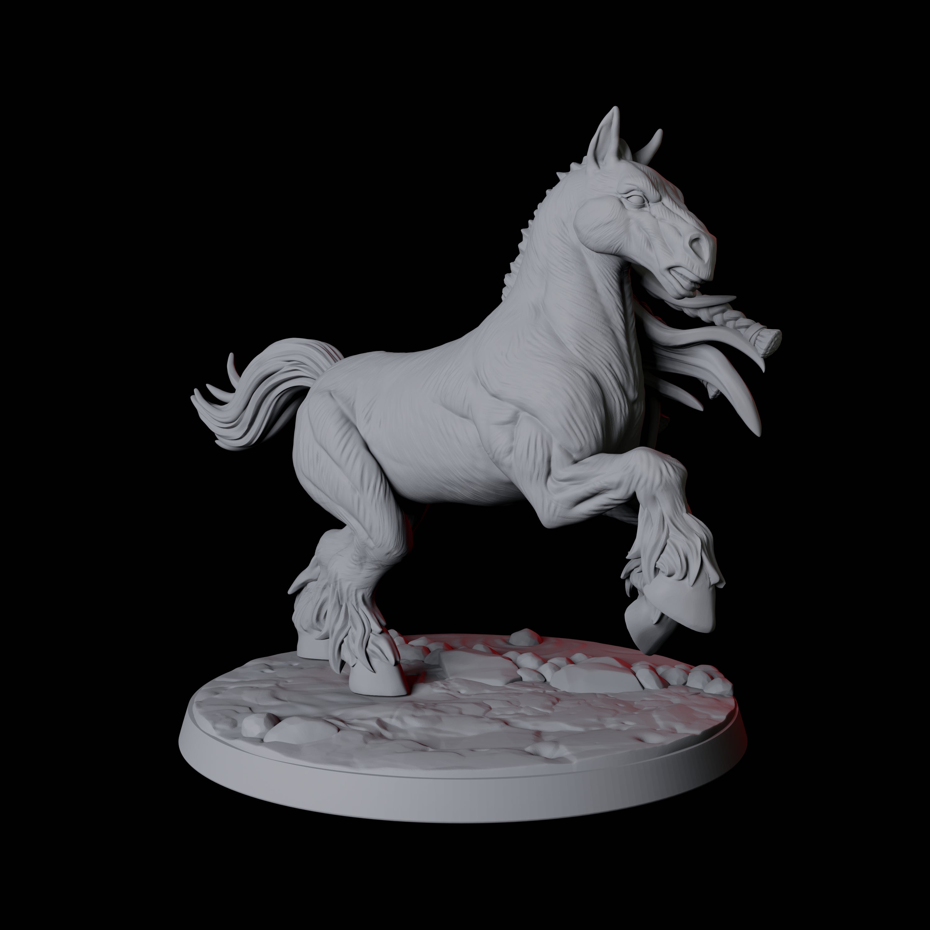 Four Galloping Wild Horses Miniature for Dungeons and Dragons, Pathfinder or other TTRPGs