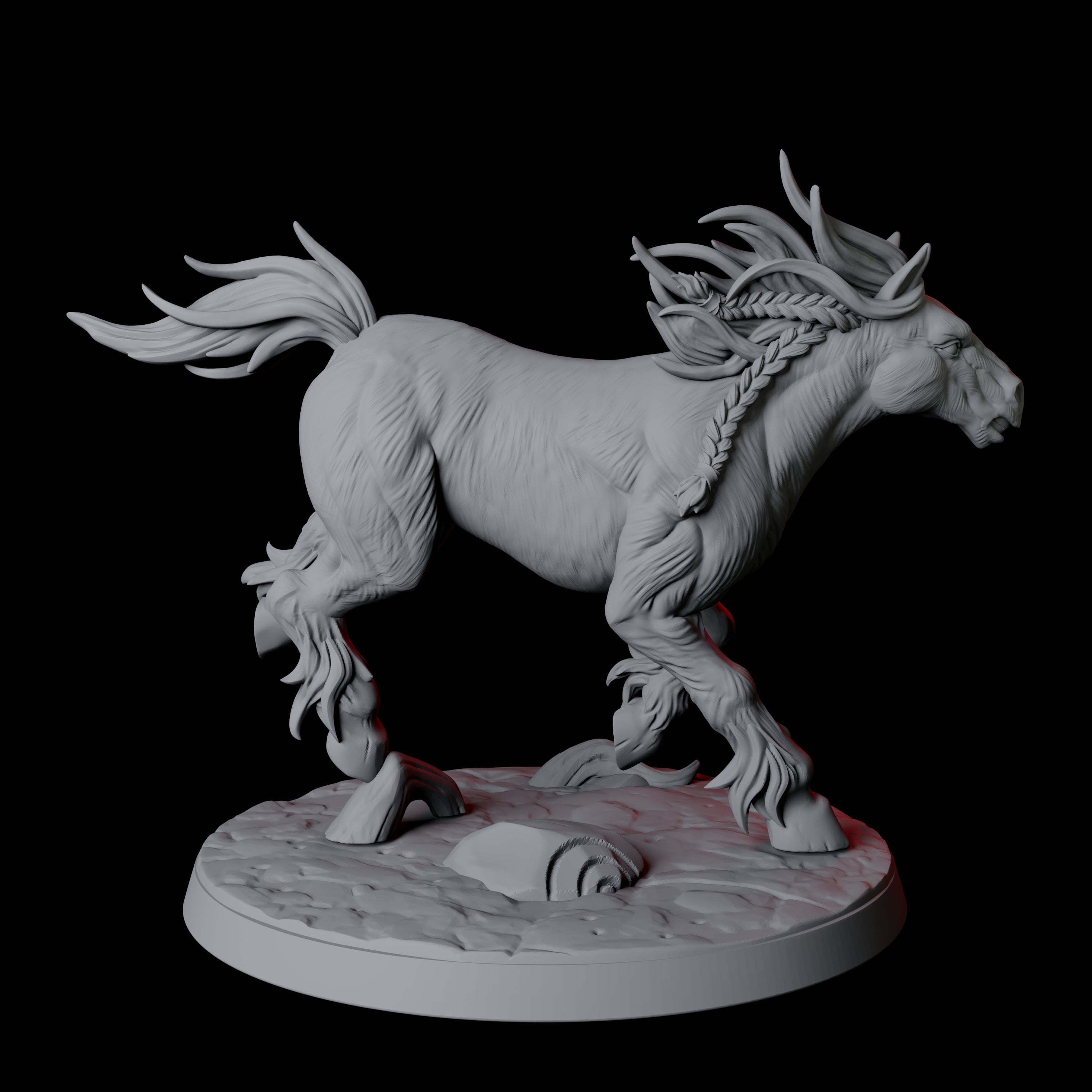 Four Galloping Wild Horses Miniature for Dungeons and Dragons, Pathfinder or other TTRPGs