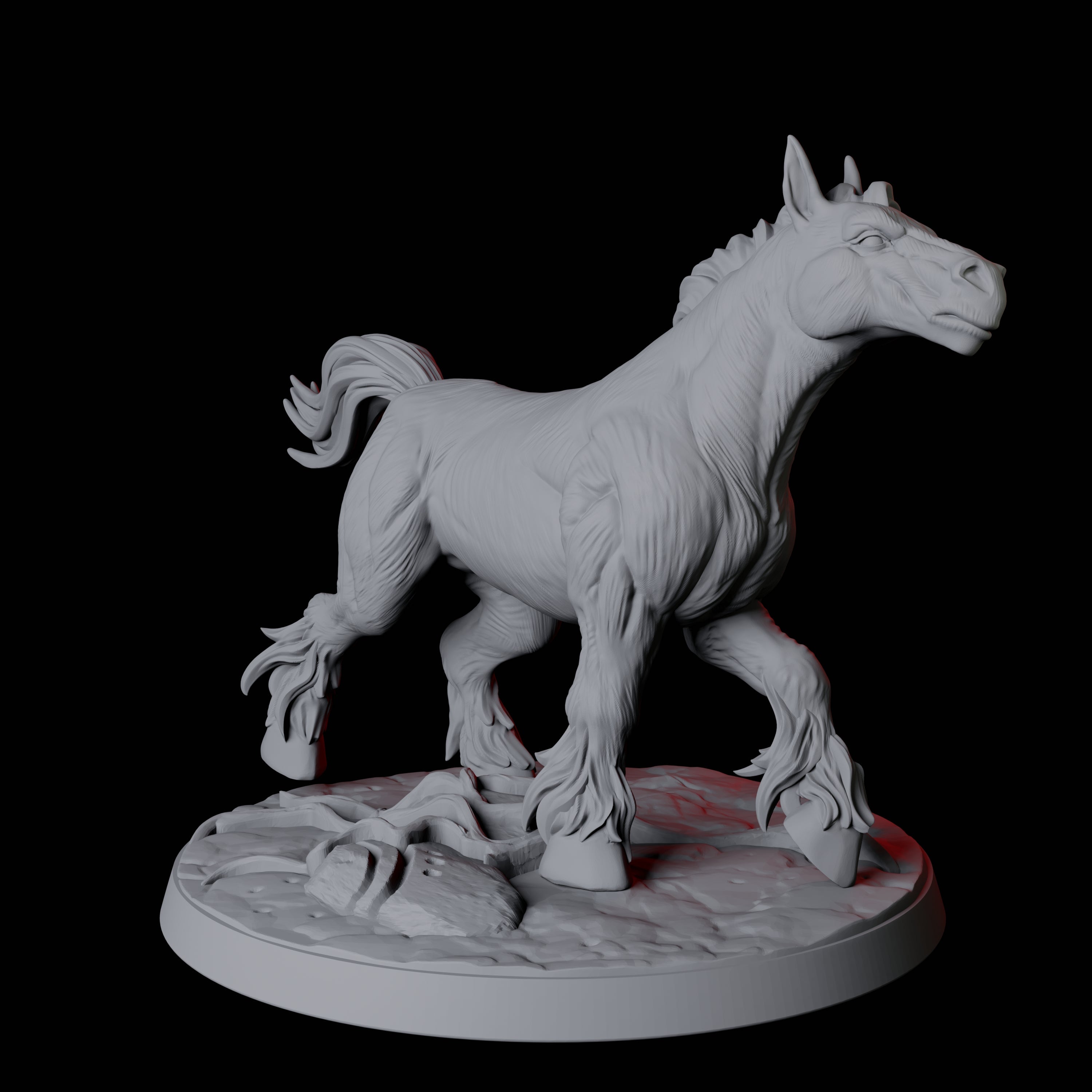 Four Galloping Wild Horses Miniature for Dungeons and Dragons, Pathfinder or other TTRPGs