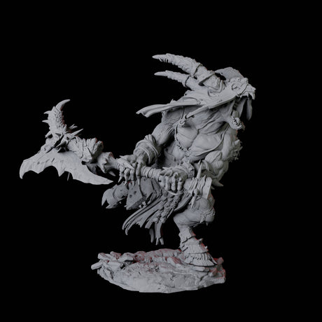 Four Giant Ratfolk Barbarians Miniature for Dungeons and Dragons, Pathfinder or other TTRPGs
