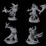 Four Giant Ratfolk Barbarians Miniature for Dungeons and Dragons, Pathfinder or other TTRPGs