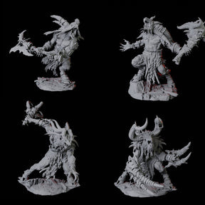 Four Giant Ratfolk Barbarians Miniature for Dungeons and Dragons, Pathfinder or other TTRPGs