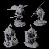 Four Giant Scarab Warriors Miniature for Dungeons and Dragons, Pathfinder or other TTRPGs