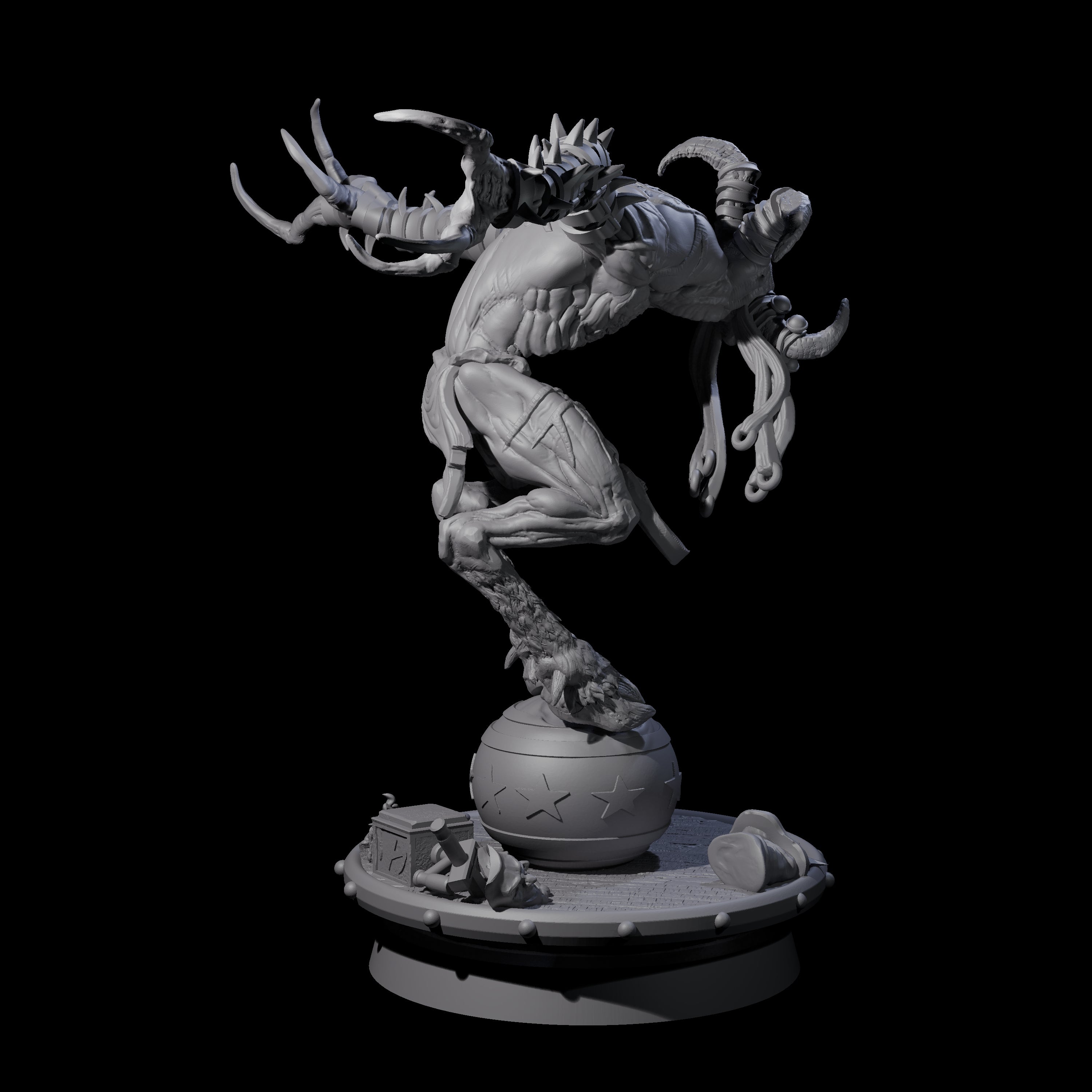Four Giggling Demon Jesters Miniature for Dungeons and Dragons, Pathfinder or other TTRPGs