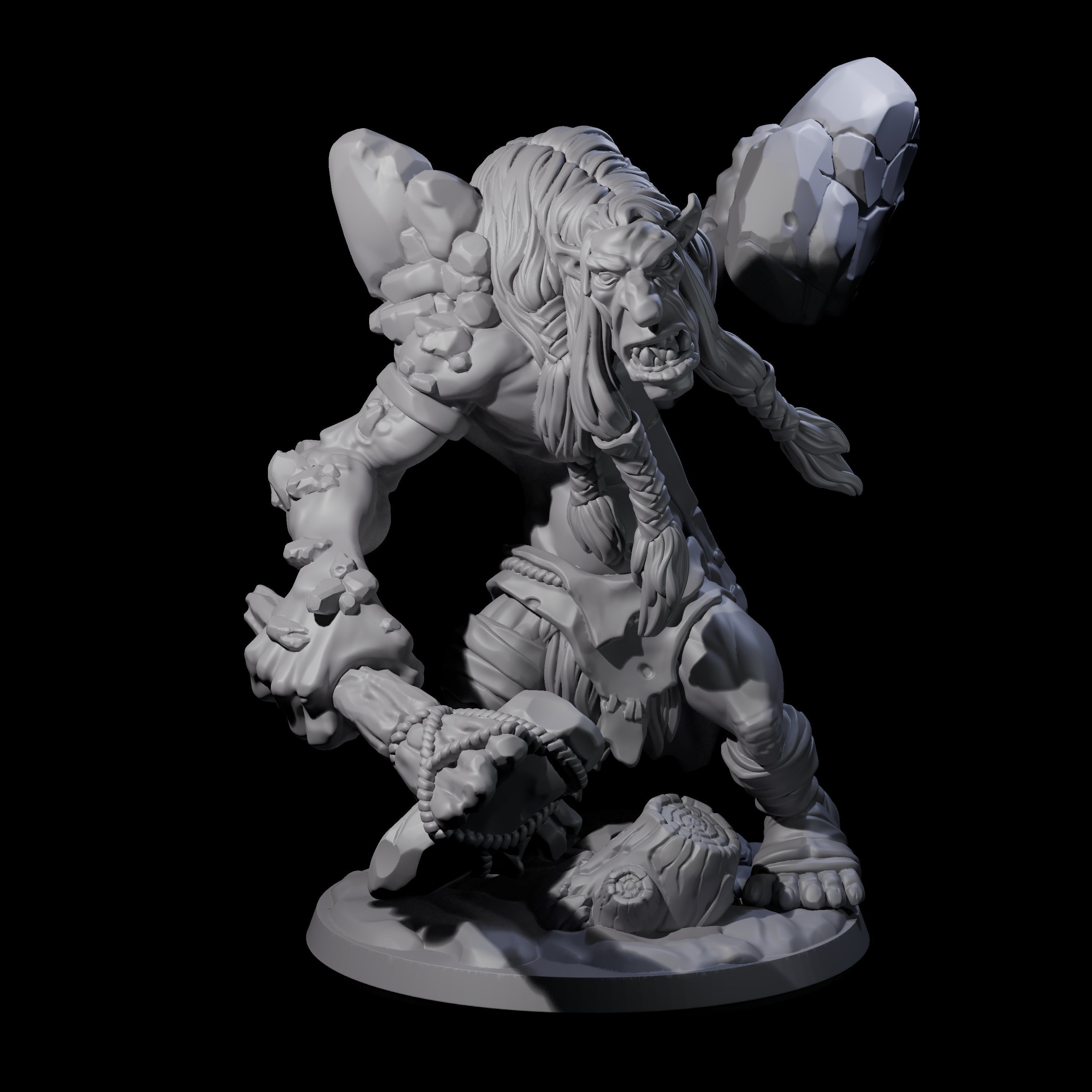 Four Gluttonous Trolls Miniature for Dungeons and Dragons, Pathfinder or other TTRPGs