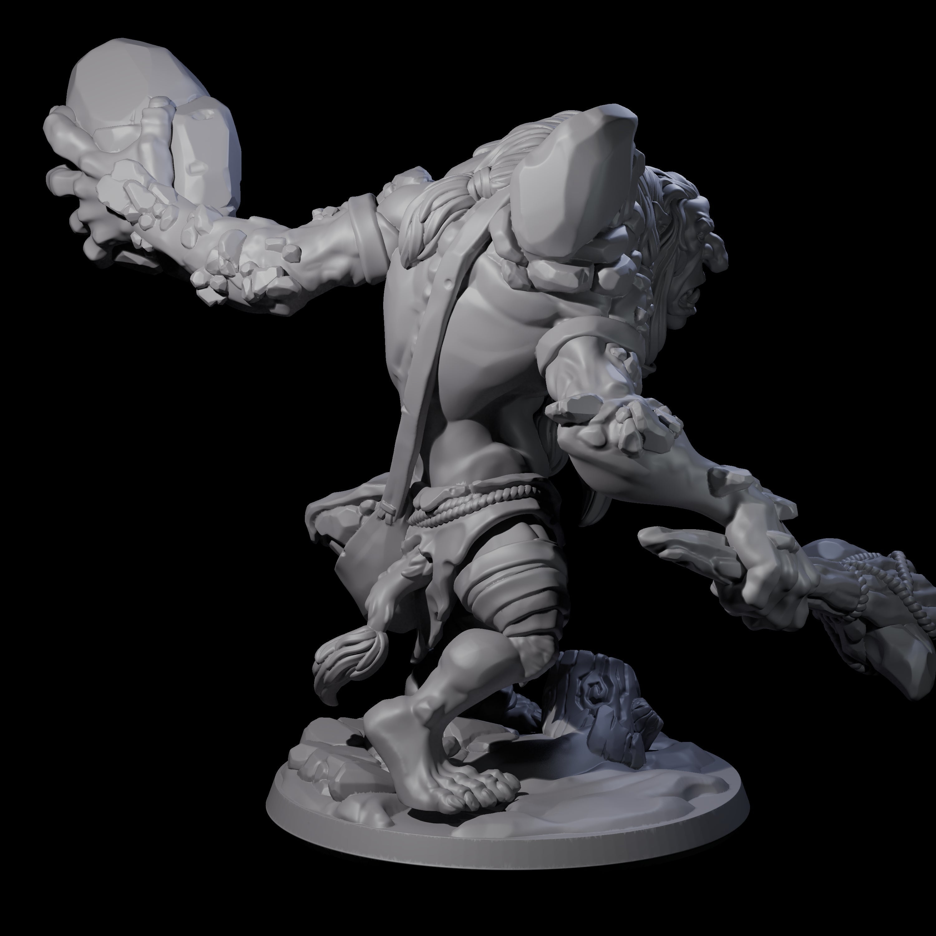 Four Gluttonous Trolls Miniature for Dungeons and Dragons, Pathfinder or other TTRPGs