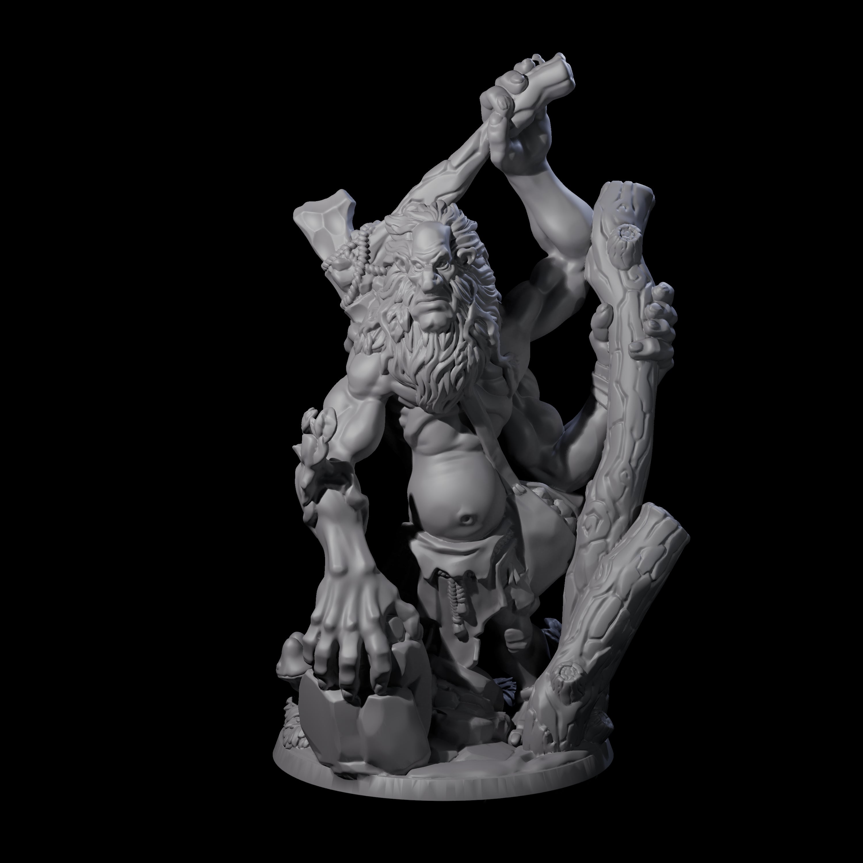 Four Gluttonous Trolls Miniature for Dungeons and Dragons, Pathfinder or other TTRPGs