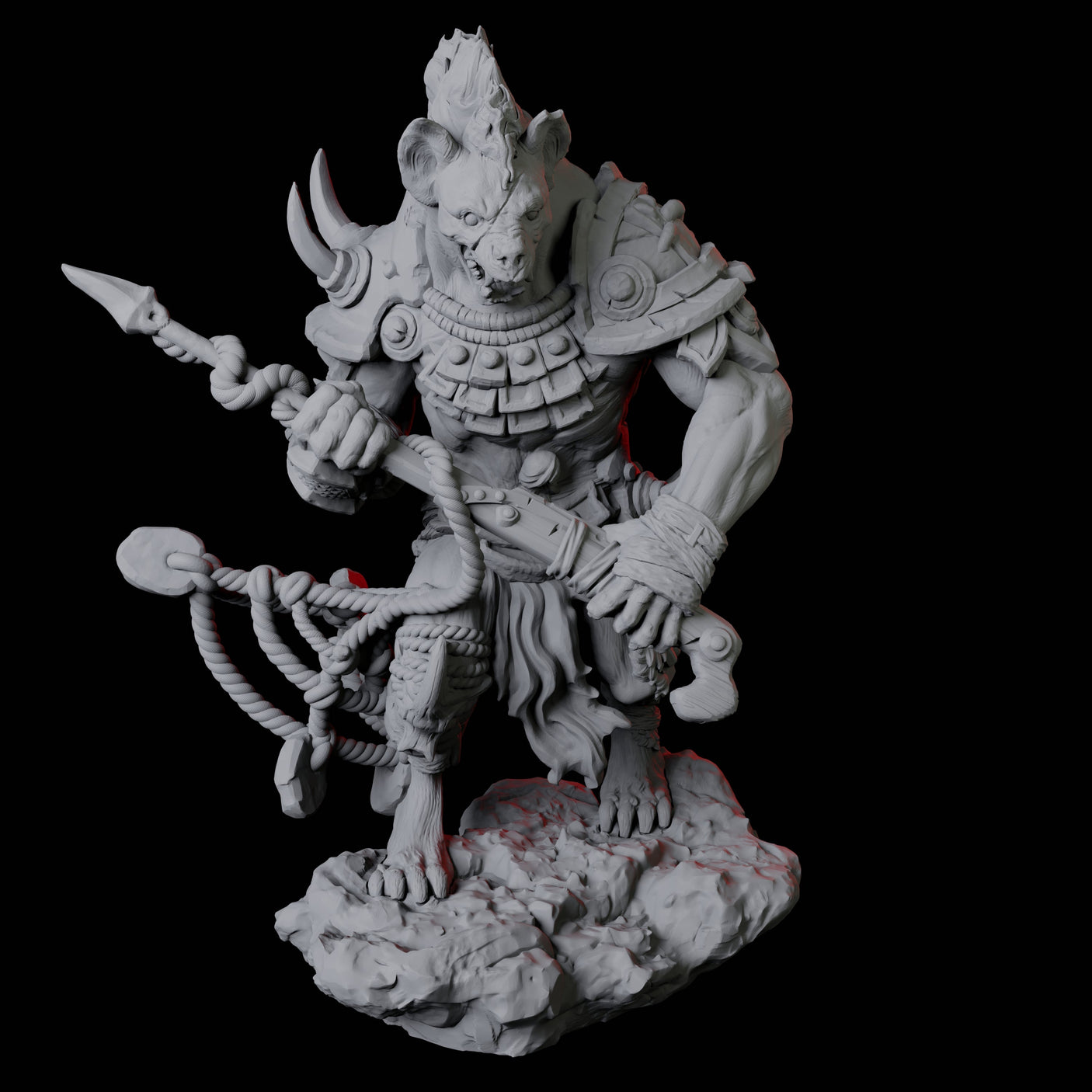 Four Gnoll Scouts Miniature for Dungeons and Dragons, Pathfinder or other TTRPGs