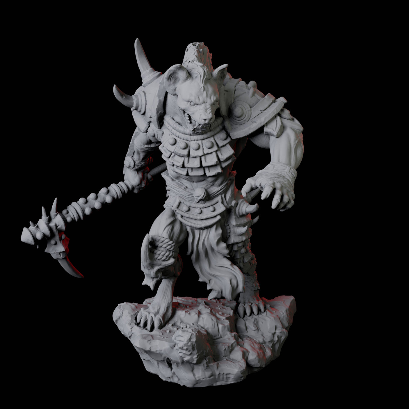 Four Gnoll Scouts Miniature for Dungeons and Dragons, Pathfinder or other TTRPGs
