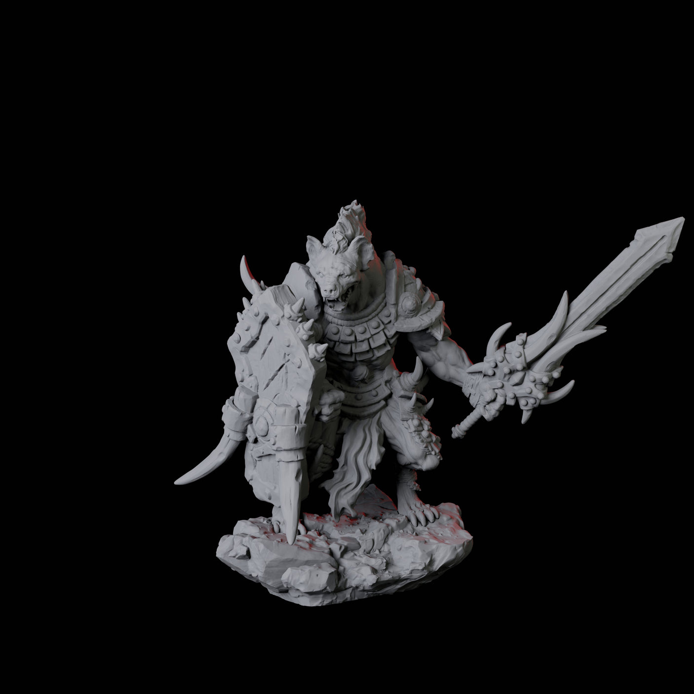 Four Gnoll Scouts Miniature for Dungeons and Dragons, Pathfinder or other TTRPGs