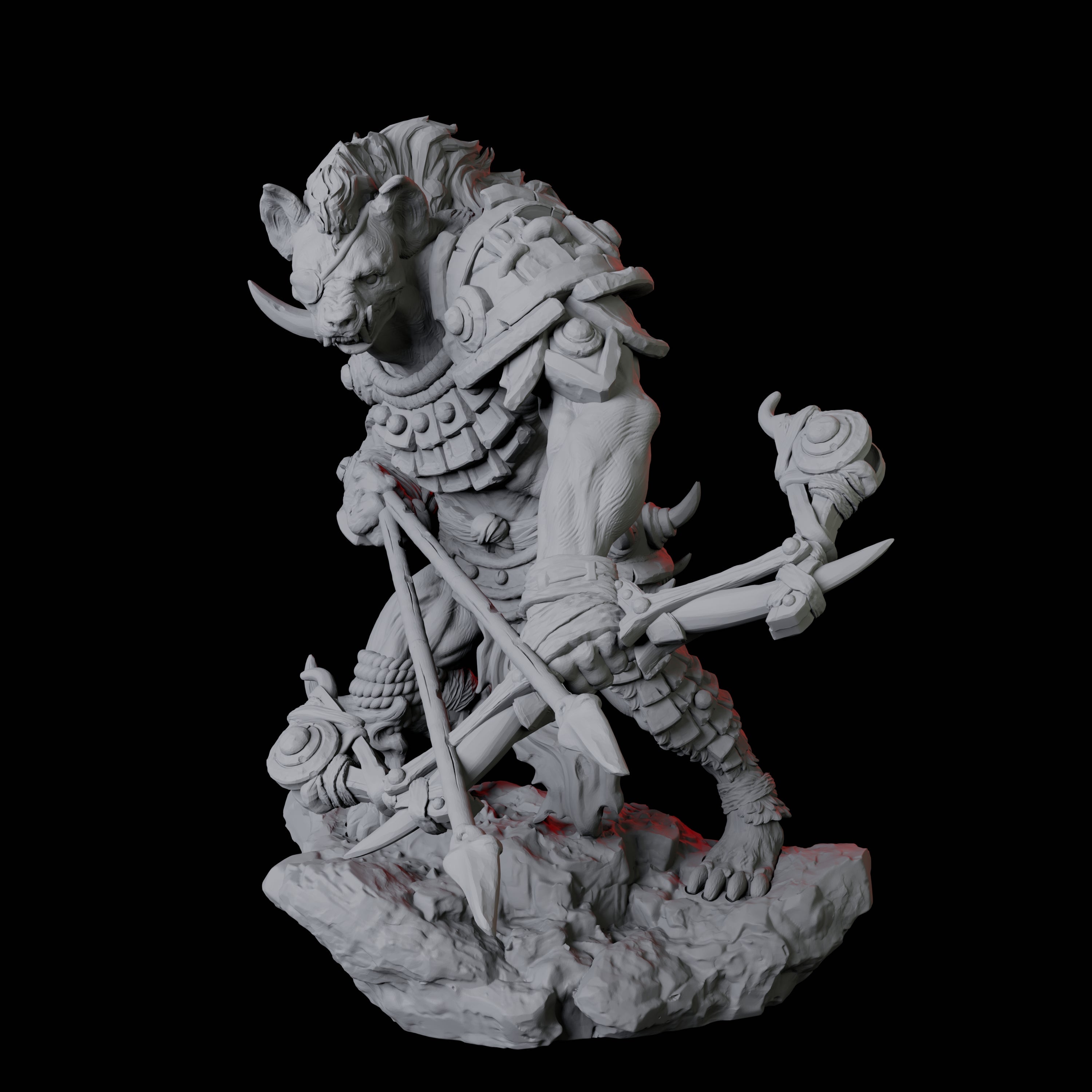Four Gnoll Scouts Miniature for Dungeons and Dragons, Pathfinder or other TTRPGs