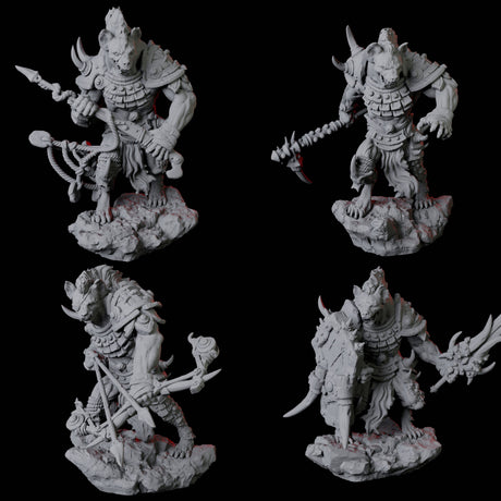 Four Gnoll Scouts Miniature for Dungeons and Dragons, Pathfinder or other TTRPGs