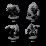 Four Grim Barlguras Miniature for Dungeons and Dragons, Pathfinder or other TTRPGs