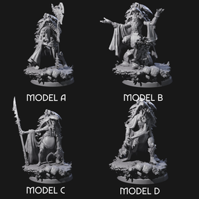 Four Growing Fungus Cultists Miniature for Dungeons and Dragons, Pathfinder or other TTRPGs