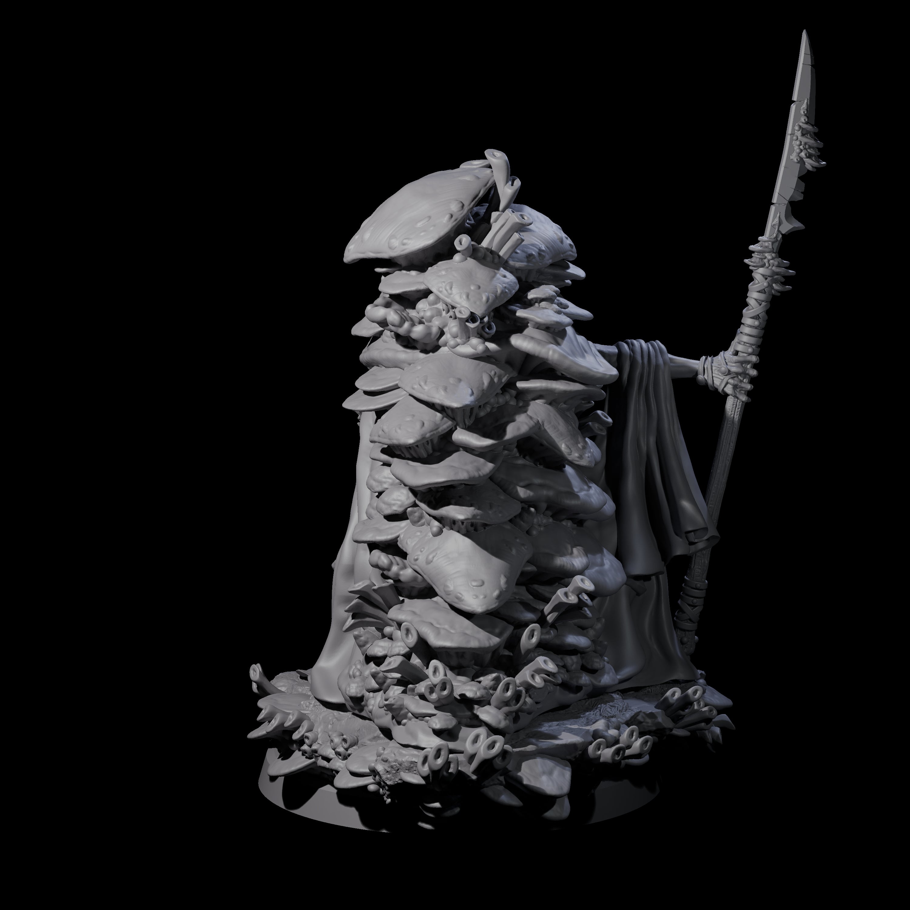 Four Growing Fungus Cultists Miniature for Dungeons and Dragons, Pathfinder or other TTRPGs