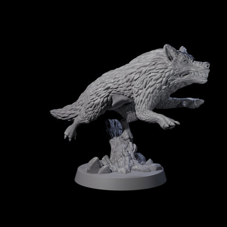 Four Growling Wolves Miniature for Dungeons and Dragons, Pathfinder or other TTRPGs