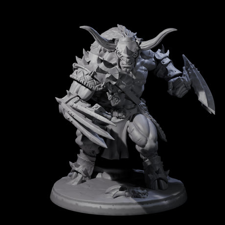 Four Grusome Minotaurs Miniature for Dungeons and Dragons, Pathfinder or other TTRPGs
