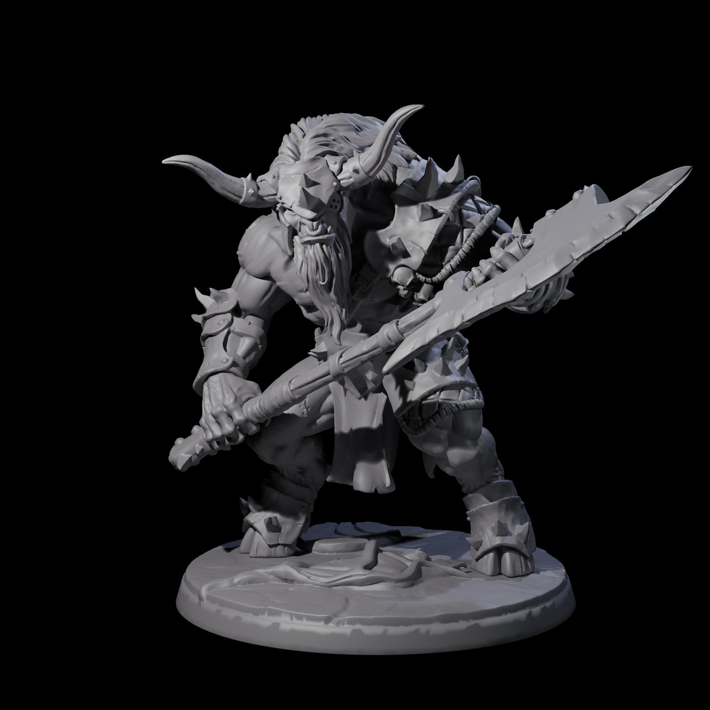 Four Grusome Minotaurs Miniature for Dungeons and Dragons, Pathfinder or other TTRPGs
