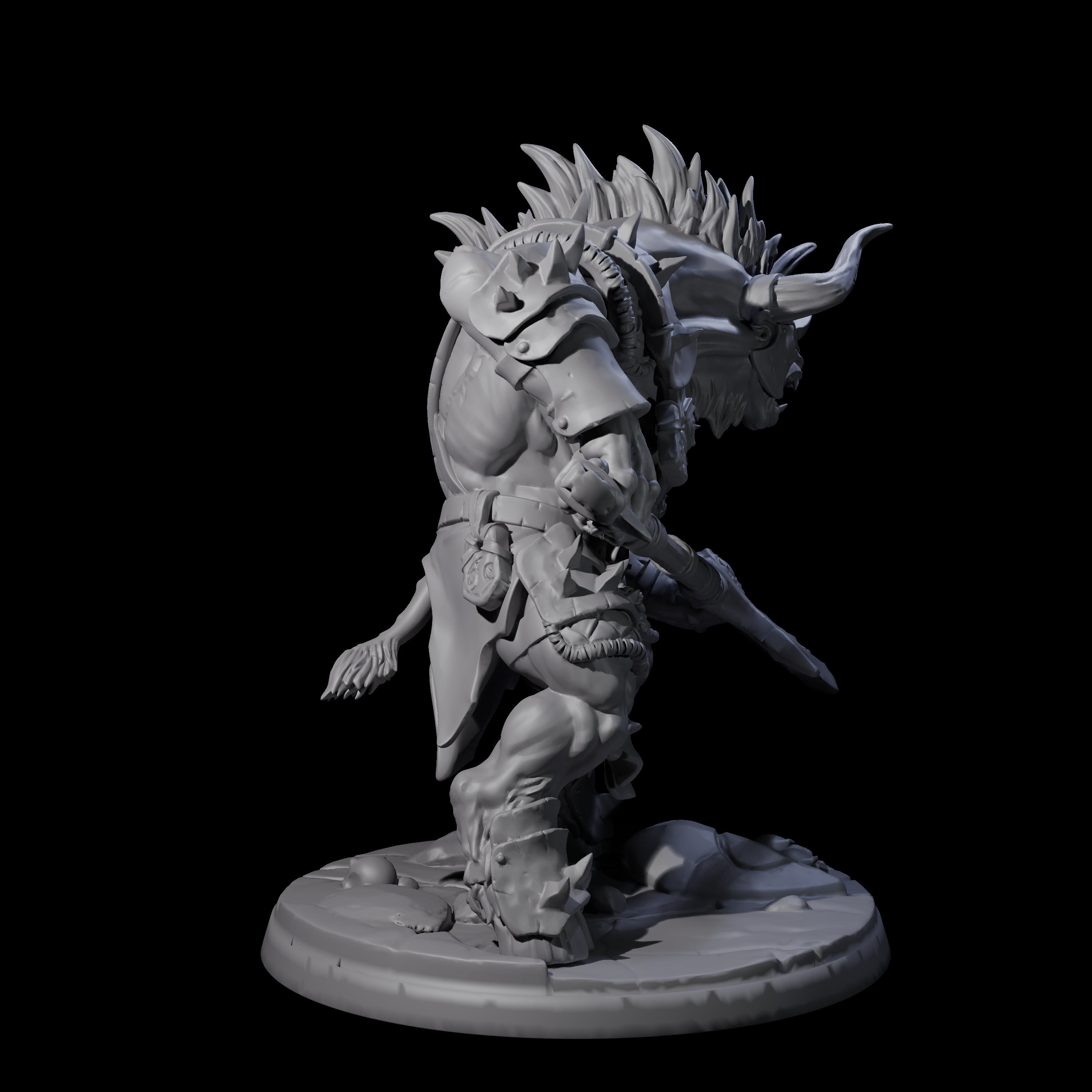 Four Grusome Minotaurs Miniature for Dungeons and Dragons, Pathfinder or other TTRPGs