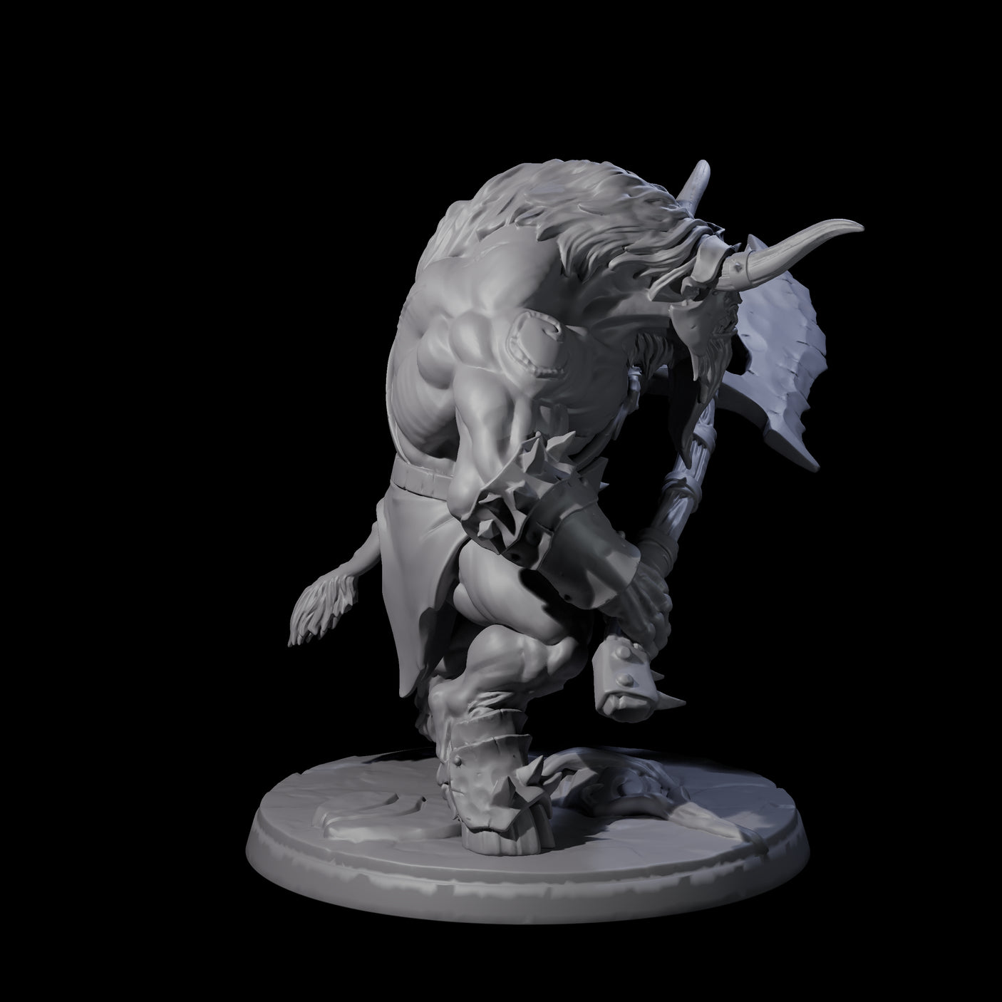 Four Grusome Minotaurs Miniature for Dungeons and Dragons, Pathfinder or other TTRPGs