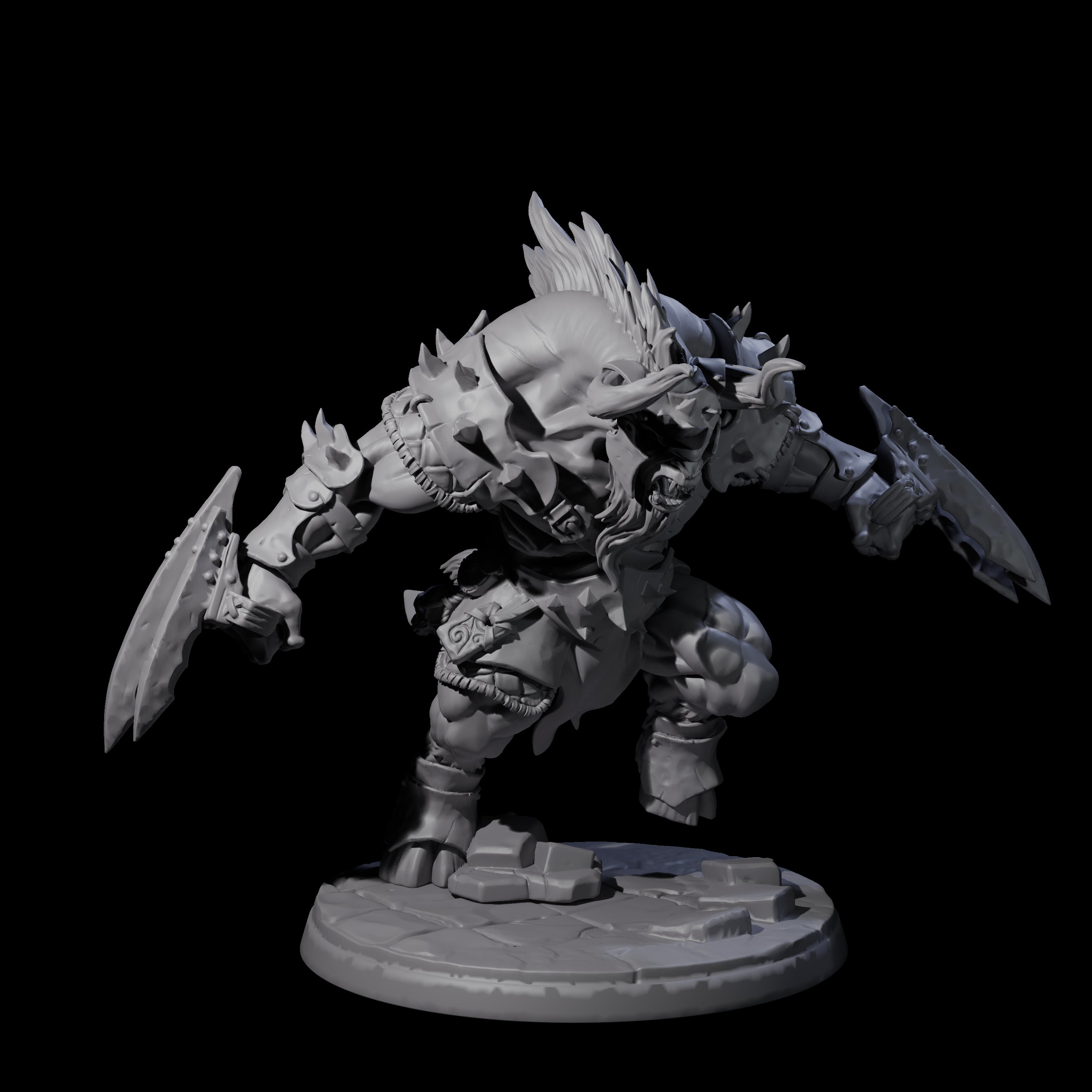 Four Grusome Minotaurs Miniature for Dungeons and Dragons, Pathfinder or other TTRPGs