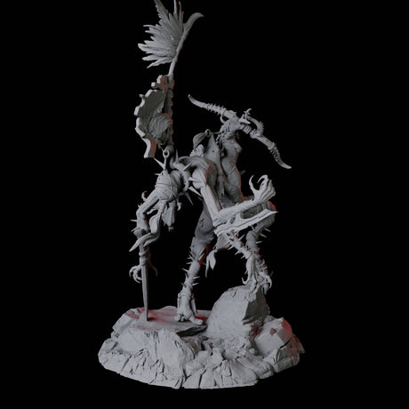 Four Hideous Demonic Cavalry Miniature for Dungeons and Dragons, Pathfinder or other TTRPGs