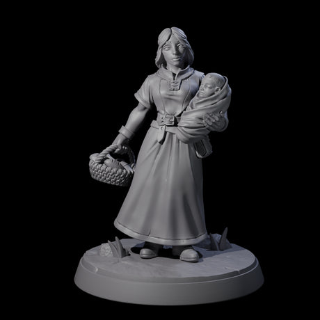 Four Honest Village Women Miniature for Dungeons and Dragons, Pathfinder or other TTRPGs