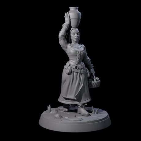 Four Honest Village Women Miniature for Dungeons and Dragons, Pathfinder or other TTRPGs