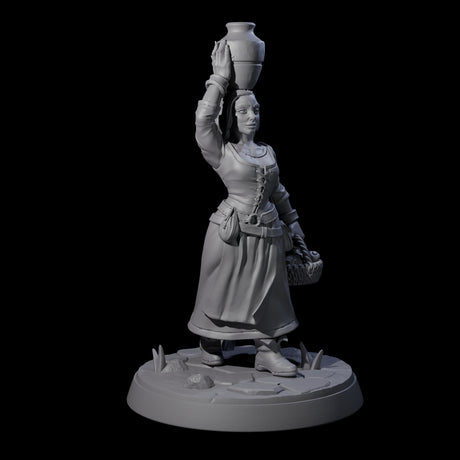 Four Honest Village Women Miniature for Dungeons and Dragons, Pathfinder or other TTRPGs