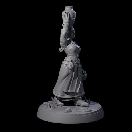 Four Honest Village Women Miniature for Dungeons and Dragons, Pathfinder or other TTRPGs