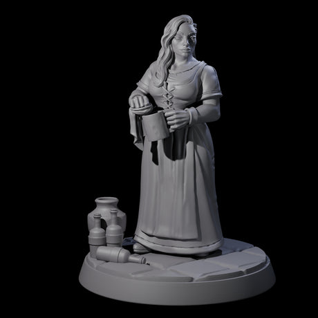 Four Honest Village Women Miniature for Dungeons and Dragons, Pathfinder or other TTRPGs