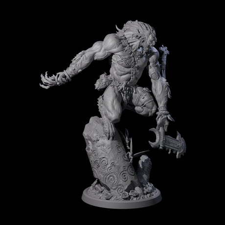 Four Howling Lycans Miniature for Dungeons and Dragons, Pathfinder or other TTRPGs