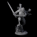 Four Howling Lycans Miniature for Dungeons and Dragons, Pathfinder or other TTRPGs