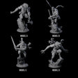 Four Howling Lycans Miniature for Dungeons and Dragons, Pathfinder or other TTRPGs