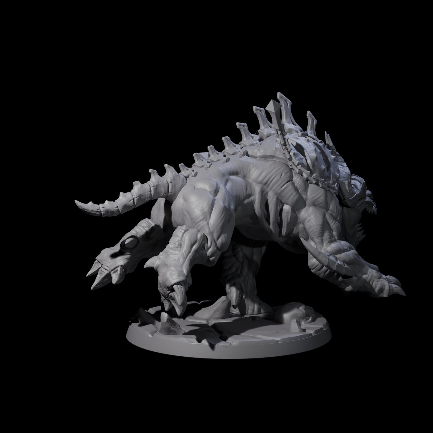Four Hulking Hellhounds Miniature for Dungeons and Dragons, Pathfinder or other TTRPGs