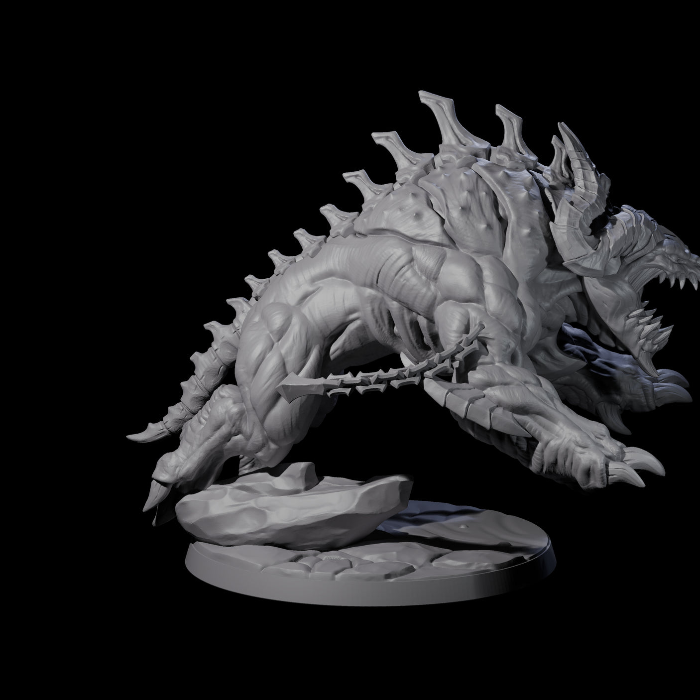 Four Hulking Hellhounds Miniature for Dungeons and Dragons, Pathfinder or other TTRPGs